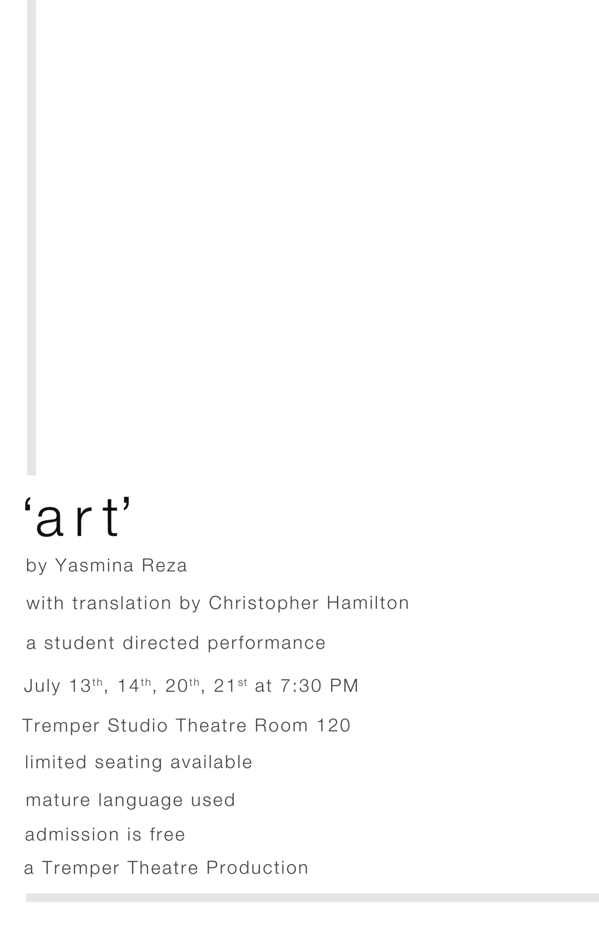 The poster for Art