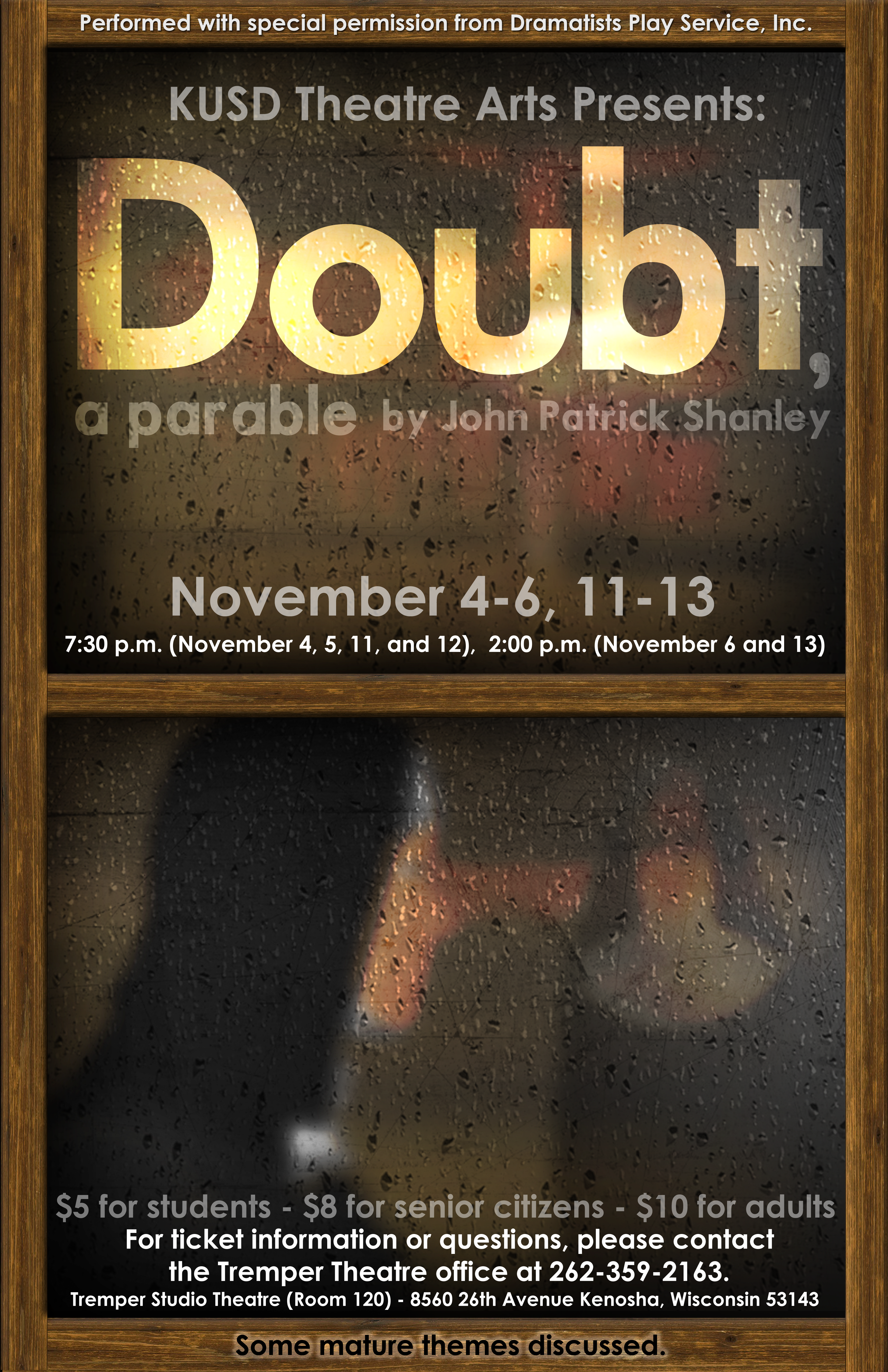 The poster for Doubt, a parable