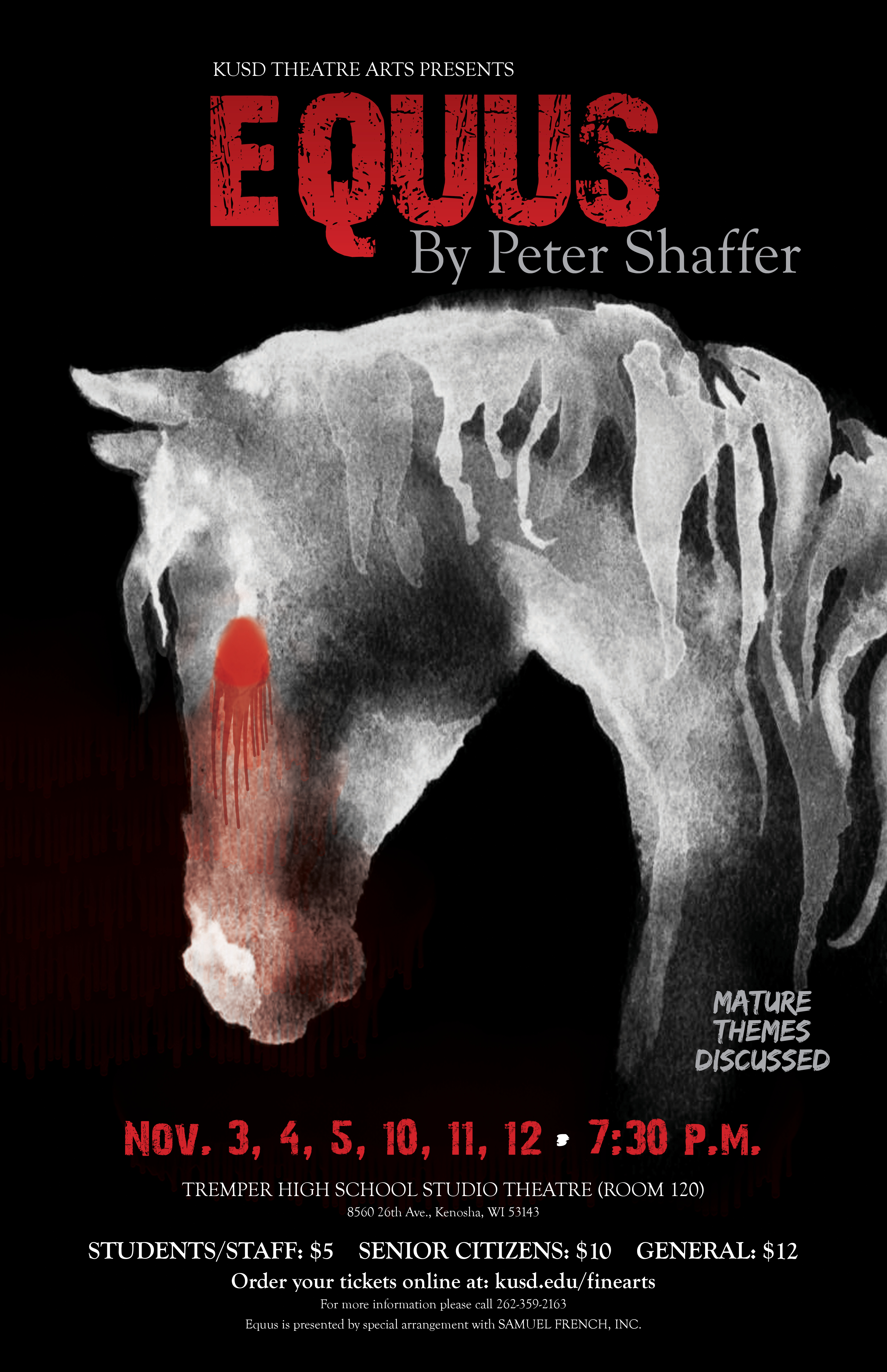 The poster for Equus