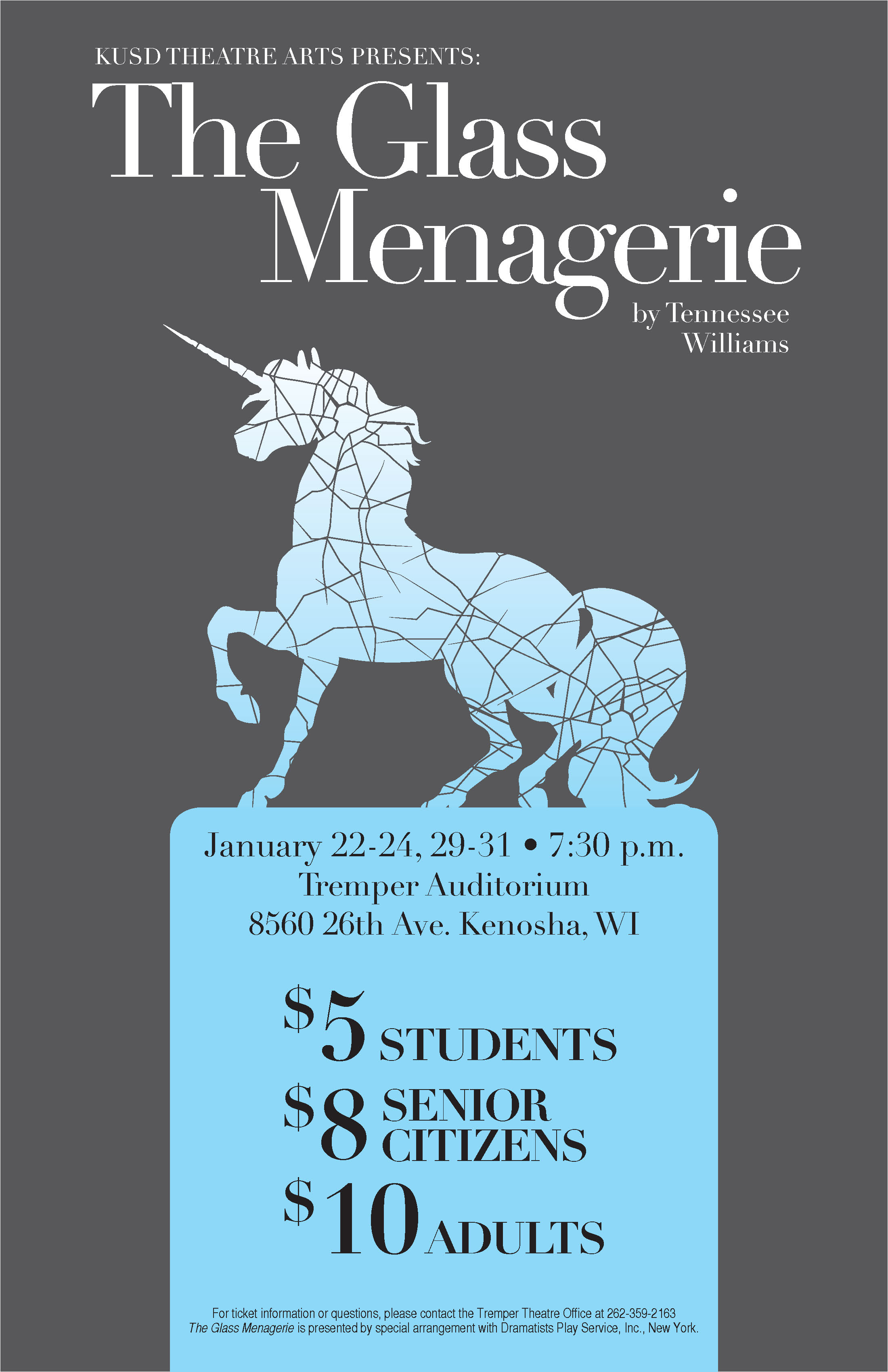 The poster for The Glass Menagerie